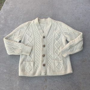 Vintage Cream Cardigan Taylor Swift-style Sweater Cable